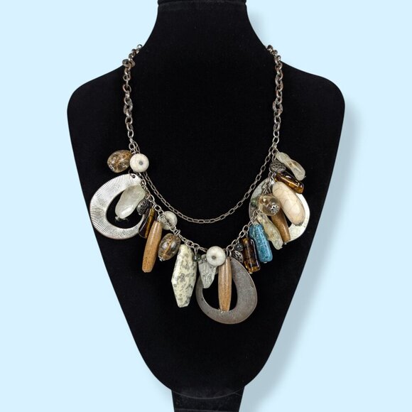 Chico's 2-Strand Bohemian Dangling Necklace - Picture 2 of 5